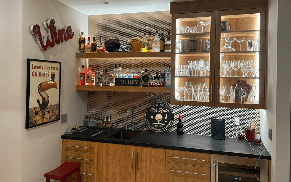 dry bar ideas for small spaces