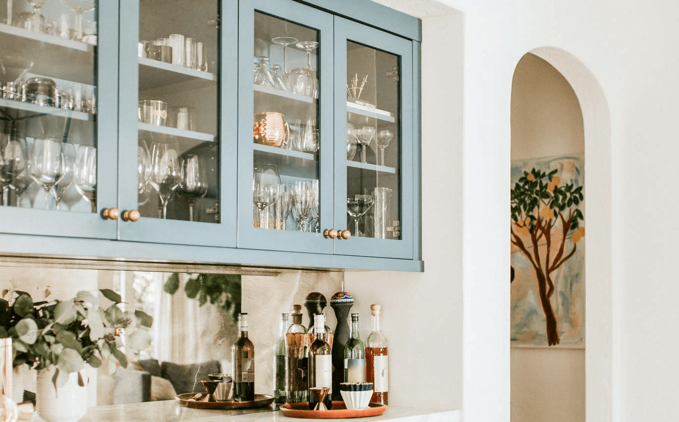 built in dry bar ideas for hallway