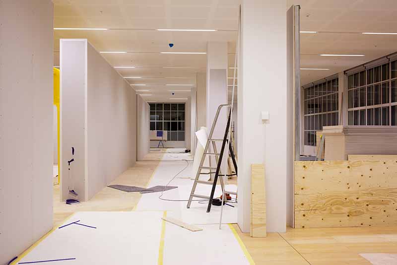 commerical remodeling project in progress