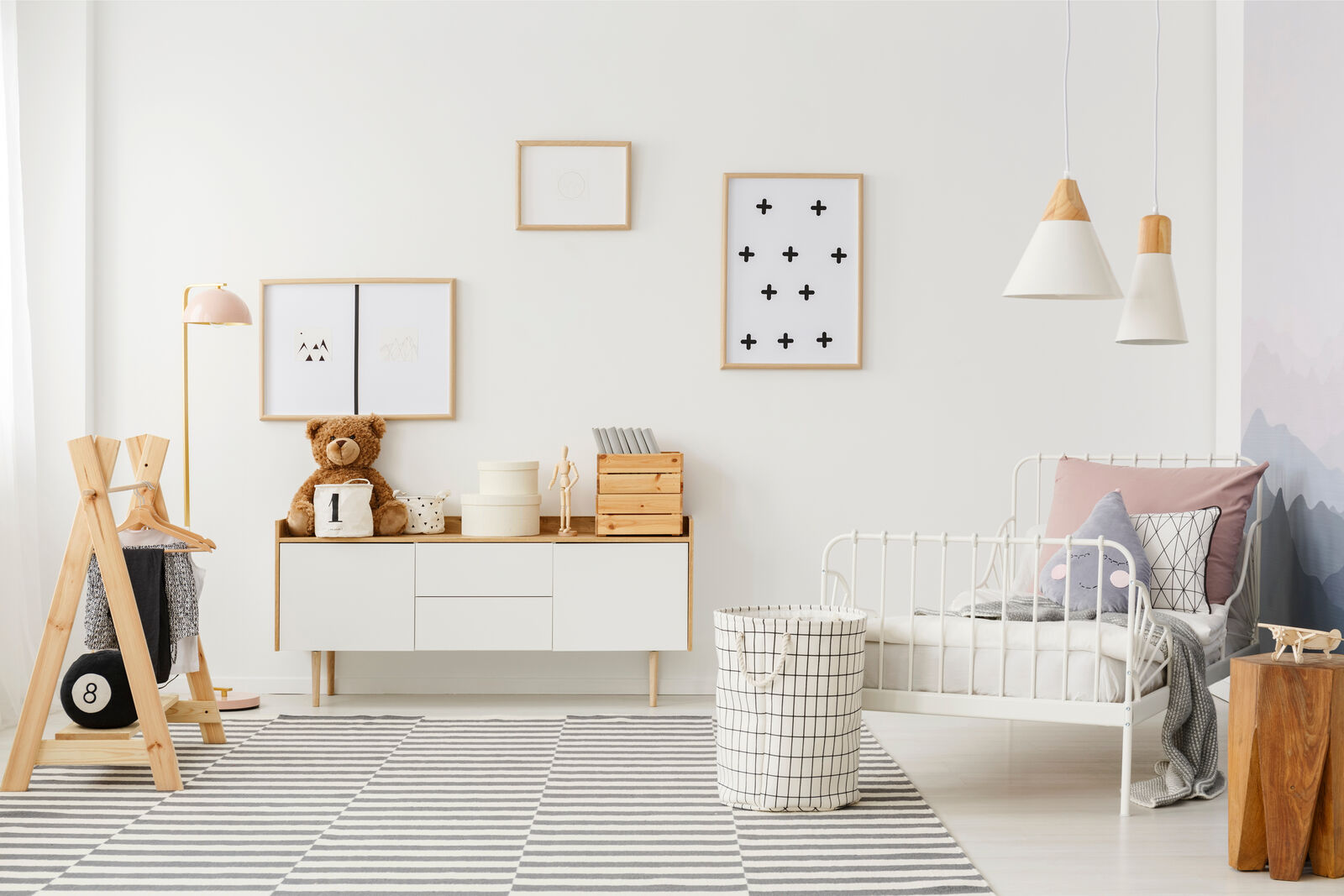 kids room with assembled furniture by handyman