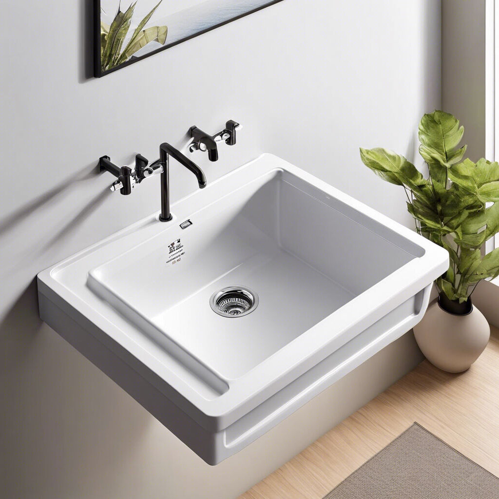 White elegant sink without a vanity cabinet