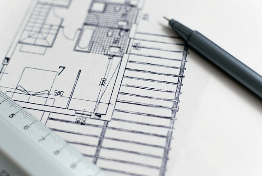 wake county building permits with blueprint illustration